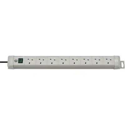Extension Lead 8 Way 3M Grey