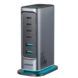 JOYROOM TCM02 65W USB Charger Block 6-Port GaN Desktop Charger - UK Plug