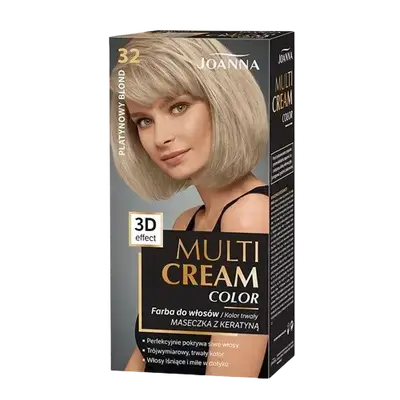 Multi Cream Permanent Intensive Hair Color Dye Care 32 PLATINUM BLOND _ JOANNA
