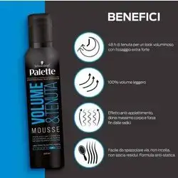 Palette Volume & Tenuta 250 Ml. Professional - Mousse For Hair-4
