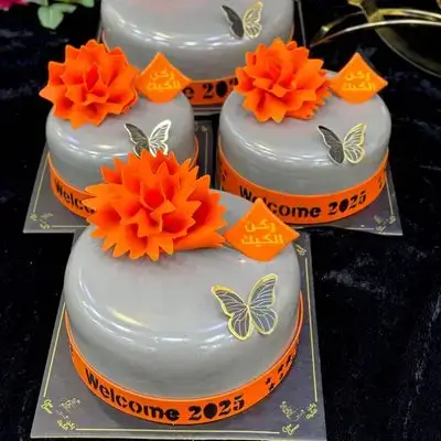 Silver Orange Sauce Mold With Chocolate Filling