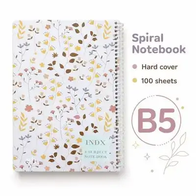 Hardcover Spiral Notebook – B5 | 100 Sheets