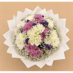 Chrysanthemum and Gypsophila Bouquet