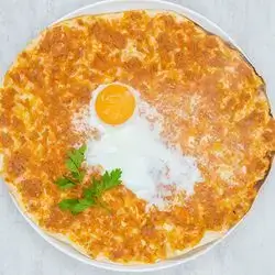 Double Lahmacun with Meat, Cheese and Eggs