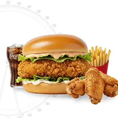 London Eye Special (Burger Meal+ 3 Wings)