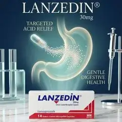 LANZEDIN 30mg (Lansoprazole) 14 capsules