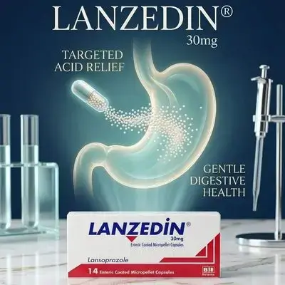 LANZEDIN 30mg (Lansoprazole) 14 capsules