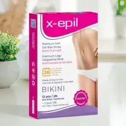 X Epil Premium Soft Gel Wax Strips (Bikini)