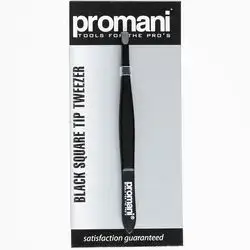 Promani black square tip tweezer