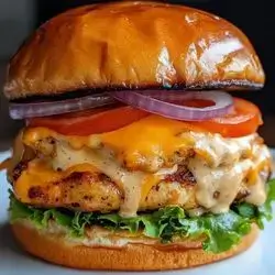 Chicken Burger With Double Cheese