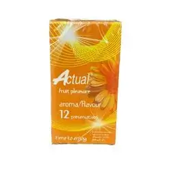 Actual fruit pleasure strawberry (12 preservativos)