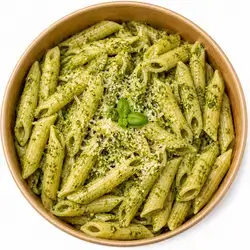Penne with pesto sauce