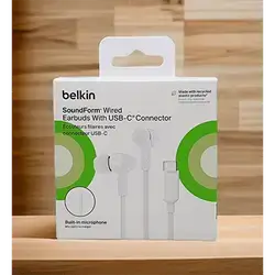 Belkin Soundform Wired Earbuds With Ucb-C Connector White