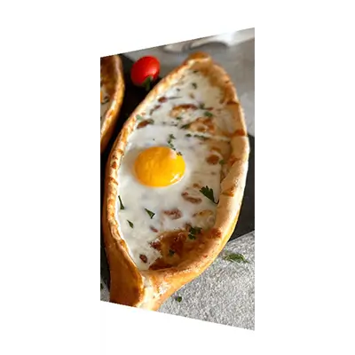 Pida With Meat And Cheese And Egg
