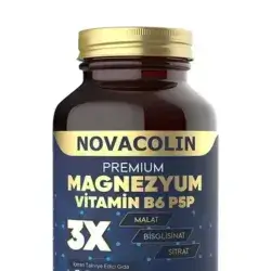Novacolin Premium Magnezyum Vitamin B6 P5P 3X 30 Tablet