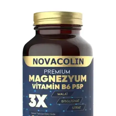 Novacolin Premium Magnezyum Vitamin B6 P5P 3X 30 Tablet