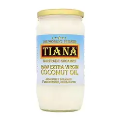 TIANA Fairtrade Organic Raw Extra Virgin Coconut Oil, Voted UK no.1 for Skin, Hair and Cooking, 750ml (Pack of 4)