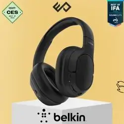 Belkin SoundForm Isolate Noise Cancelling Over-Ear HeadPhones - Black
