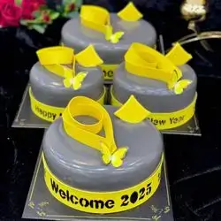 Silver Yellow Sauce Mold With Chocolate Filling