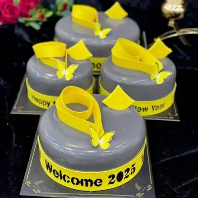 Silver Yellow Sauce Mold With Chocolate Filling