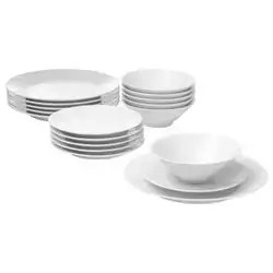 White Plate Set (18 Pieces)