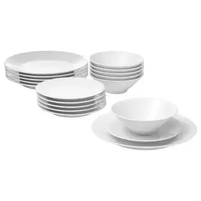 White Plate Set (18 Pieces)