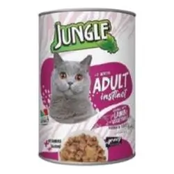 Jungle Adult Wet Cat Food Can - Lamb