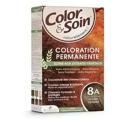 Color & Soin permanent hair dye 8A ash blond 