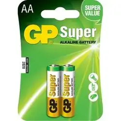 Gp Super Alkaline Battery AA (1X2Pcs)