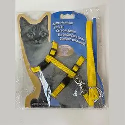Yellow Cat Harness and Leash
