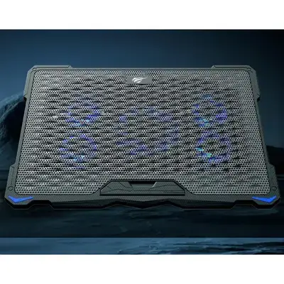 havit Cooling Pad بە 5 پانکەی بێدەنگ و RGB بۆ لاپتۆپی 12-17 ئینج