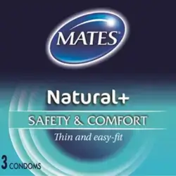 Natural+ (Safety & Comfort) Thin and easy-fit 3 Condoms_MATES