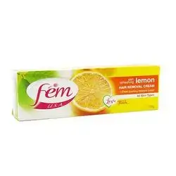 فيم كريم ليمون مزيل للشعر تيوب 120 غم/Fem Hair Removal Cream Lemon PH Balancing 120 Gm