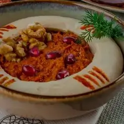 Hummos with Mouhammara