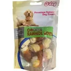 O Dog Chicken Rawhide Bones 100g