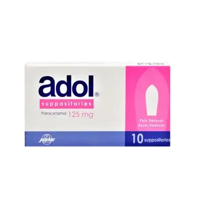 Adol 125mg 10 Suppositories _ Julphar