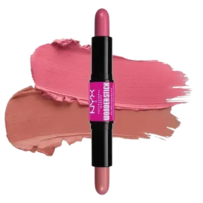 Wonder Stick Dual-Ended Cream Blush Stick 01 LIGHT PEACH + BABY PINK 2×4g _ NYX PROFESSIONAL MAKEUP