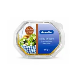 Akadia Salad Cheese in oil with herbs and olives 100g
