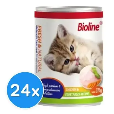 Bioline chicken vegetables recipe Can for Pet x24