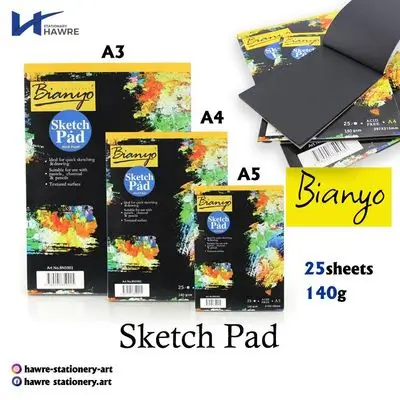 Sketch Pad Black-Bianyo