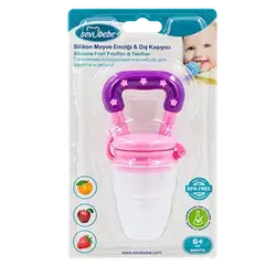 Silikon Fruit Pacifier & Teether 6+ Monthes Pink Color _ Sevibebe