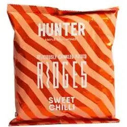 Hunter Deliciously Crinkled Potato Ridges Sweet Chilli, 40g