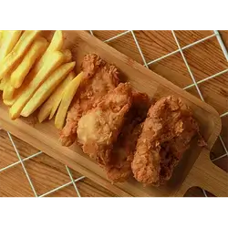 3 Chicken Breast Pieces with Fries