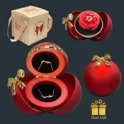Love Crystal Necklace in Red Box