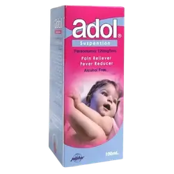 Adol Suspension (Paracetamol 120mg/5ml) Pain Reliver Fever Reducer 100ml _ Julphar