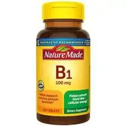 Nature Made Vitamin B1 100mg, Thiamine B1 Supplement for Energy Metabolism Support, 100 Tablets, 100 Day Supply