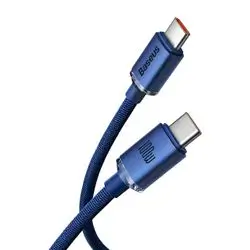 Baseus Crystal Shine hardened woven USB-C cable - 100W - 2m - Blue