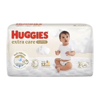 HUGGIES Extra Care Diapers Size 3 from 5-9kg 42 Diapers _ Kimberly-Clark