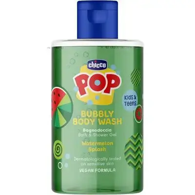 Chicco Pop Bubbly Body Wash Bath & Shower Gel Watermelon Splash 300ml