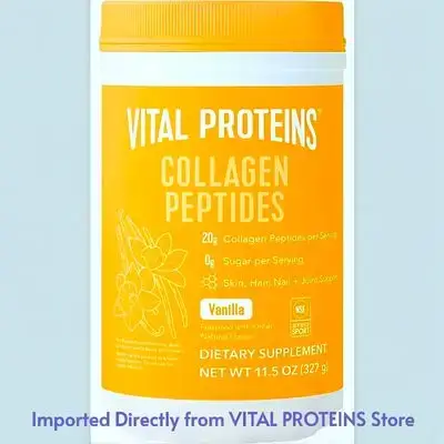 Vital Proteins Collagen Peptides, Powder (Vanilla), Supports Hair, Skin, Nails, Bones, Joints, Powder, collagen peptides, collagen powder, vital protein, vital collagen, 11.5 Oz, 327 gram, Original